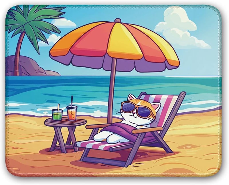 Flodirise Non-Slip Mouse Pad Gaming Mouse Pad Small Mousepad for Computer, Laptop, Gamer, Cat Pattern, 8x10 inch - Image 1